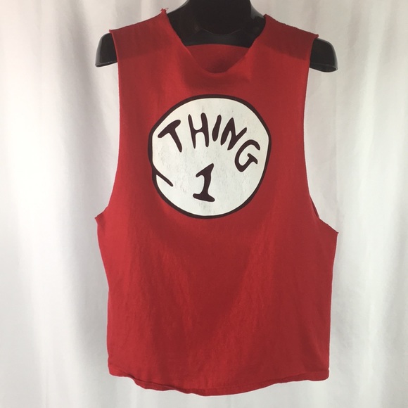 Dr. Seuss Other - Thing 1 Cut off Tank Top Dr Seuss Tee Shirt